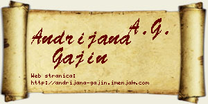 Andrijana Gajin vizit kartica